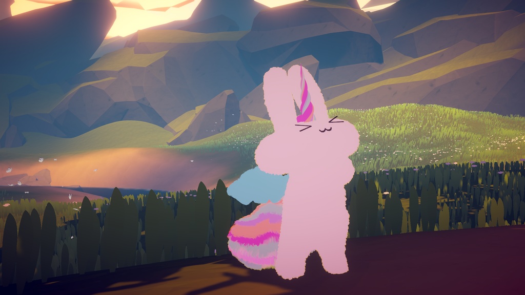 【オリジナル3Dモデル】ユニコーン3点セット(角 / 羽 / しっぽ ) VRChat想定【MA対応】