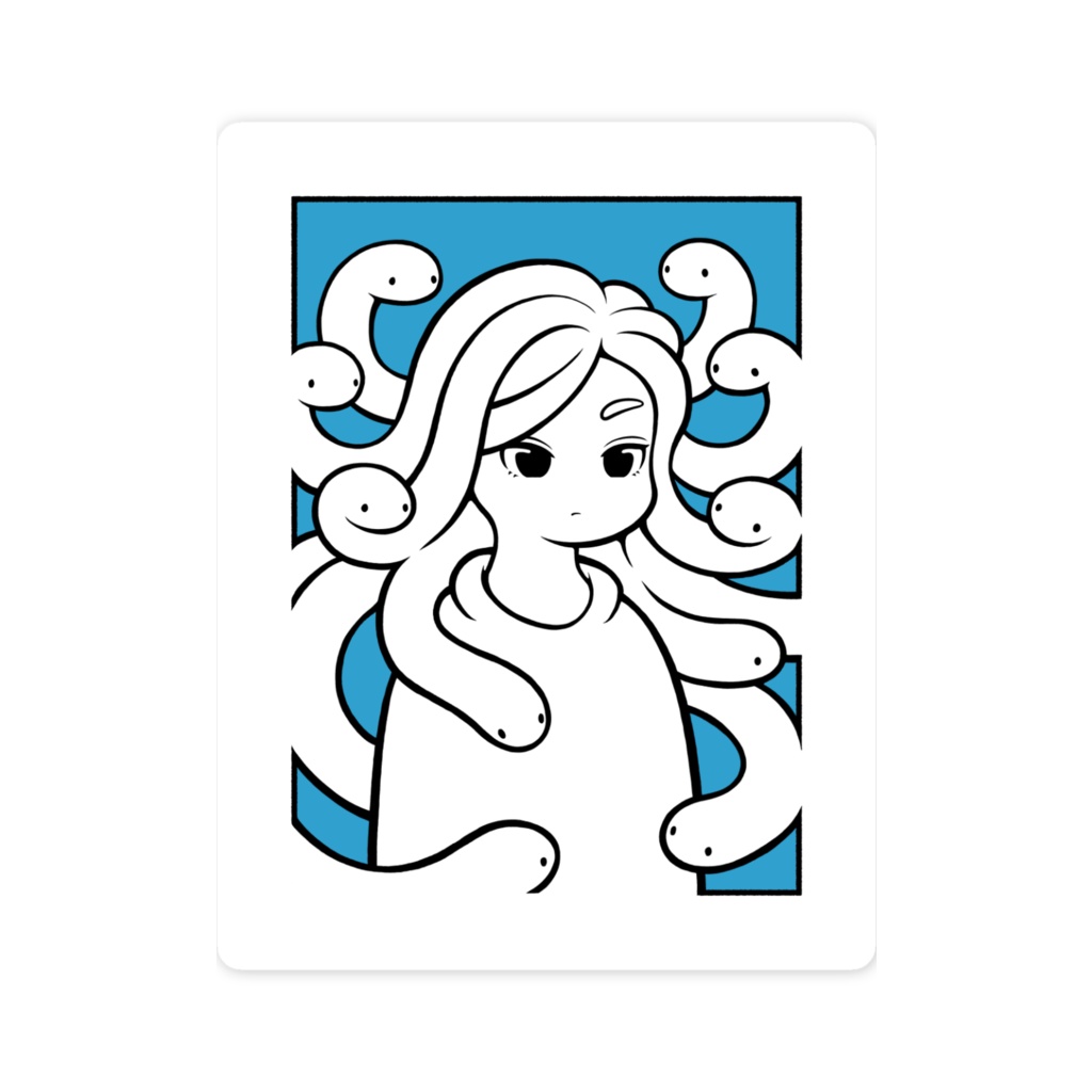 へび スマホステッカー