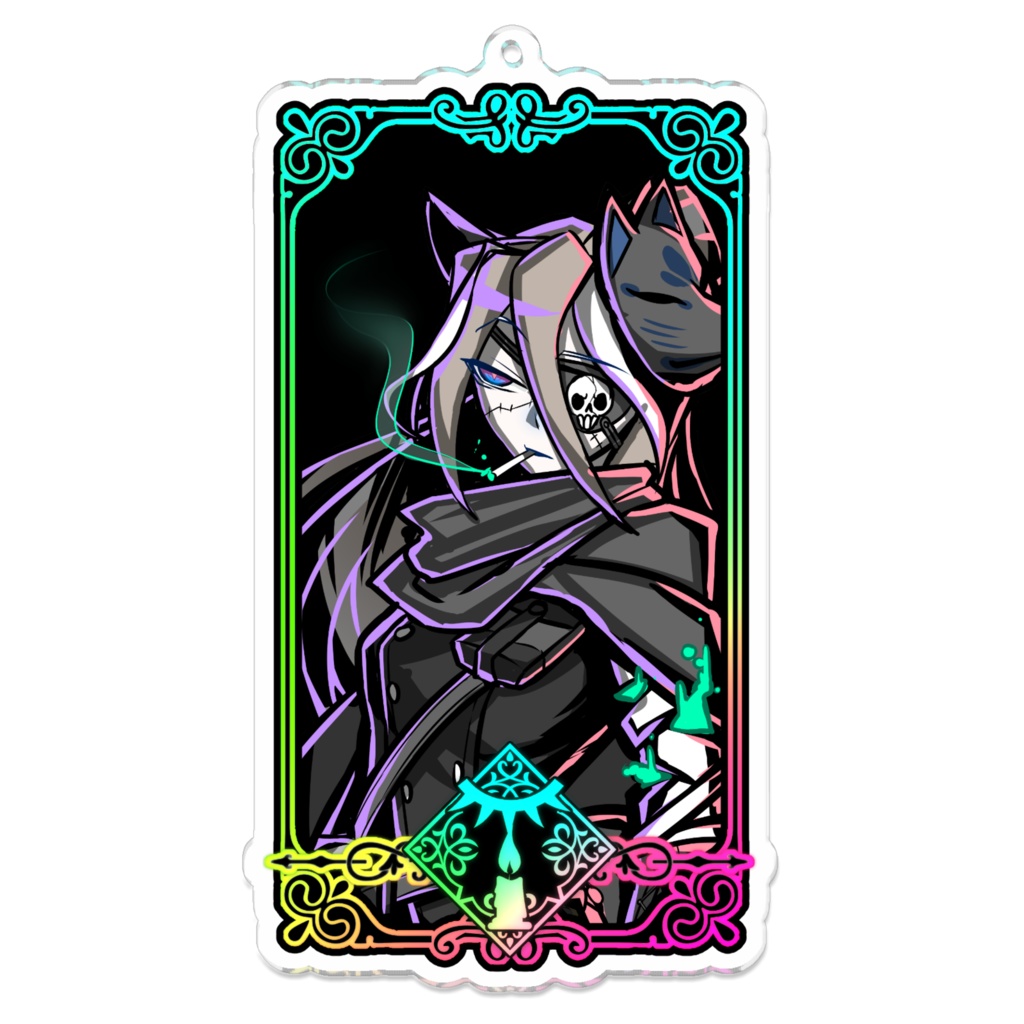 県境なき墓石教団アクリルキーホルダー　【紫煙】