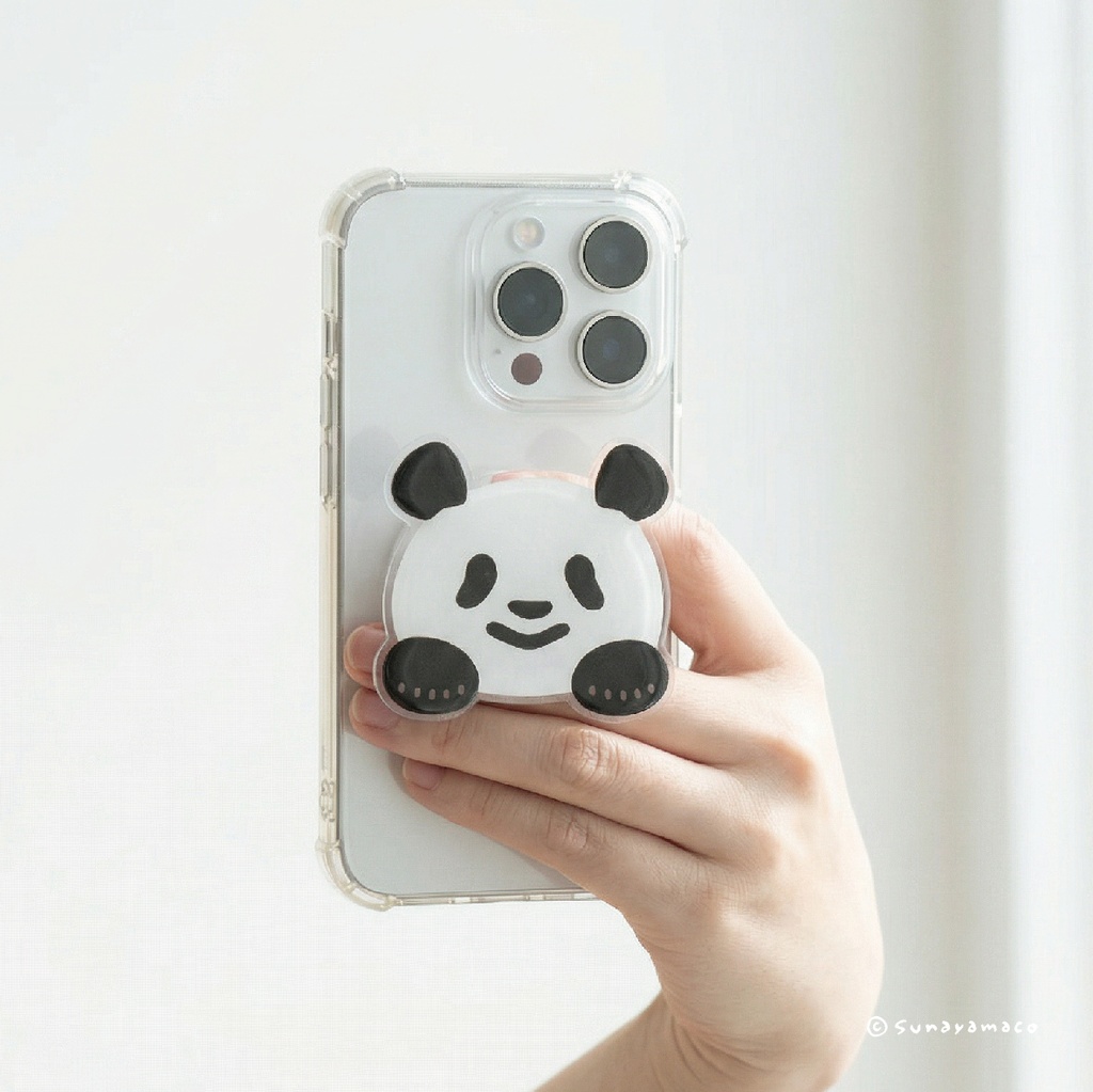 スマホグリップ(正面パンダ)