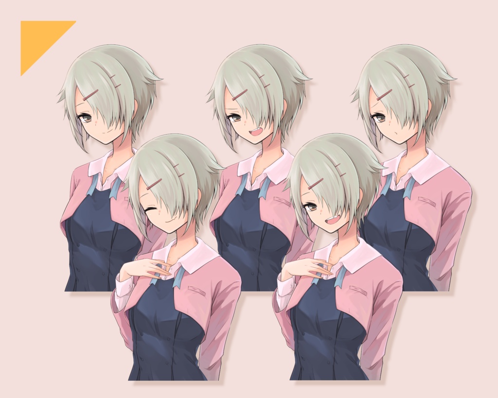 【フリー】立ち絵素材_女子高生