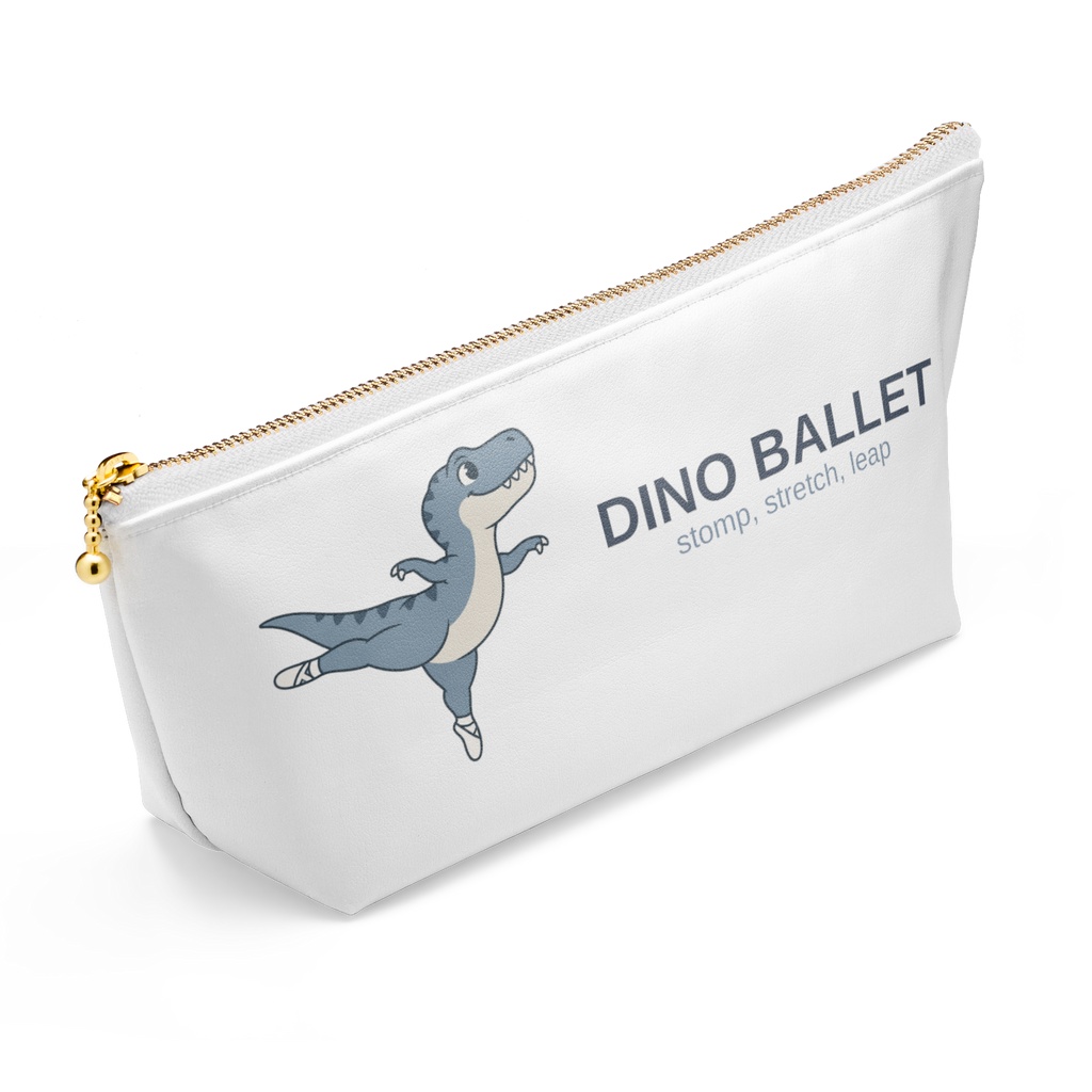 DINO BALLET|恐竜がバレエ 男の子のポーチ
