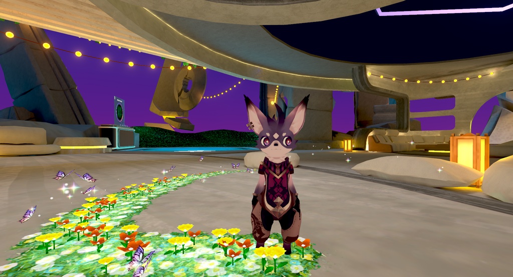 【MA対応・VRChat想定】歩くと生える花