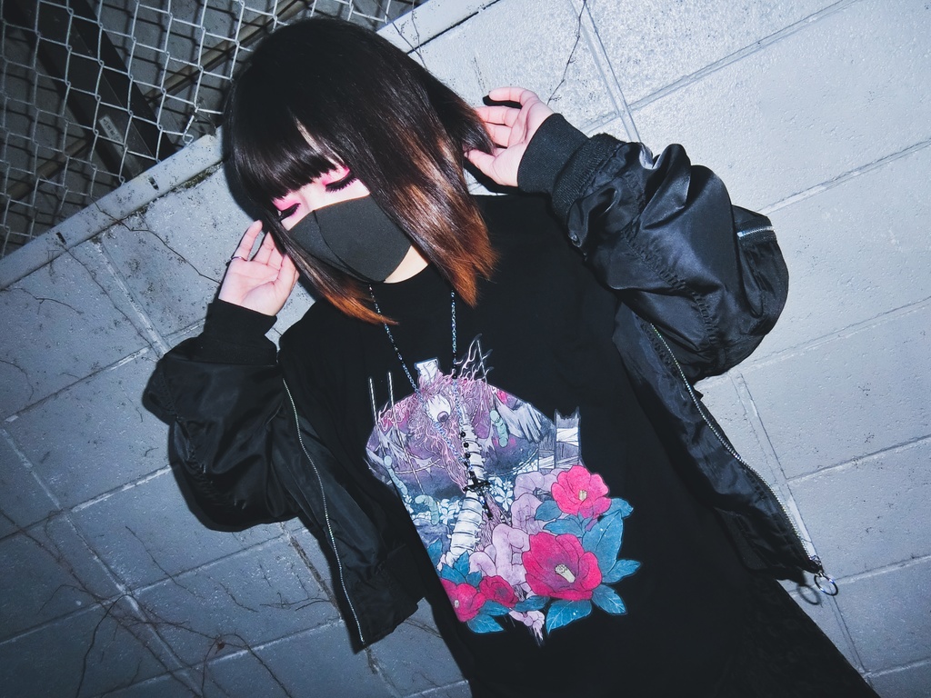 凶日ロンT👹地獄BLACK