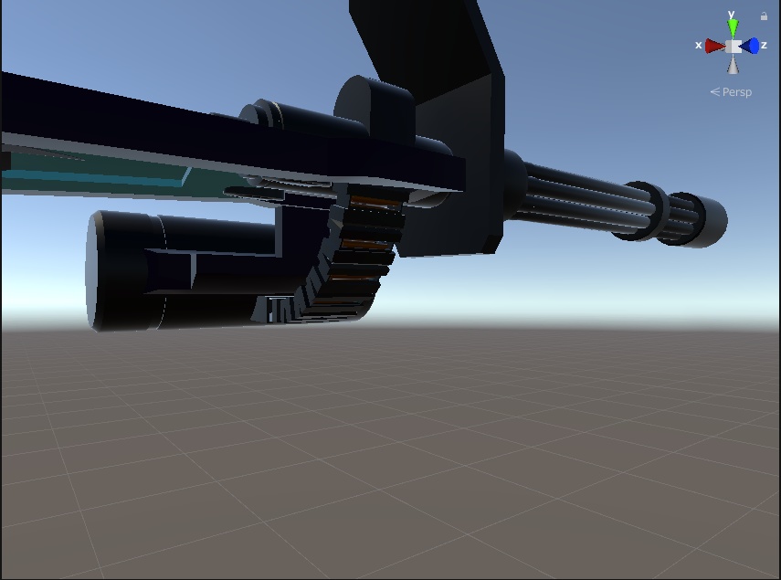 グフカスタムが持ってるガトリング付きの盾みたいなやつ