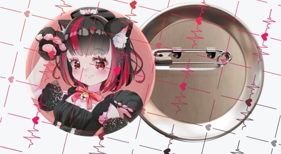 くろ/C₁₇H₁₉NO₃の缶バッチ③