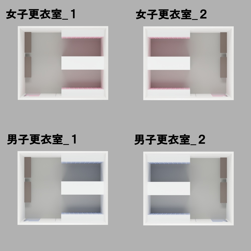 【3DCG】更衣室2