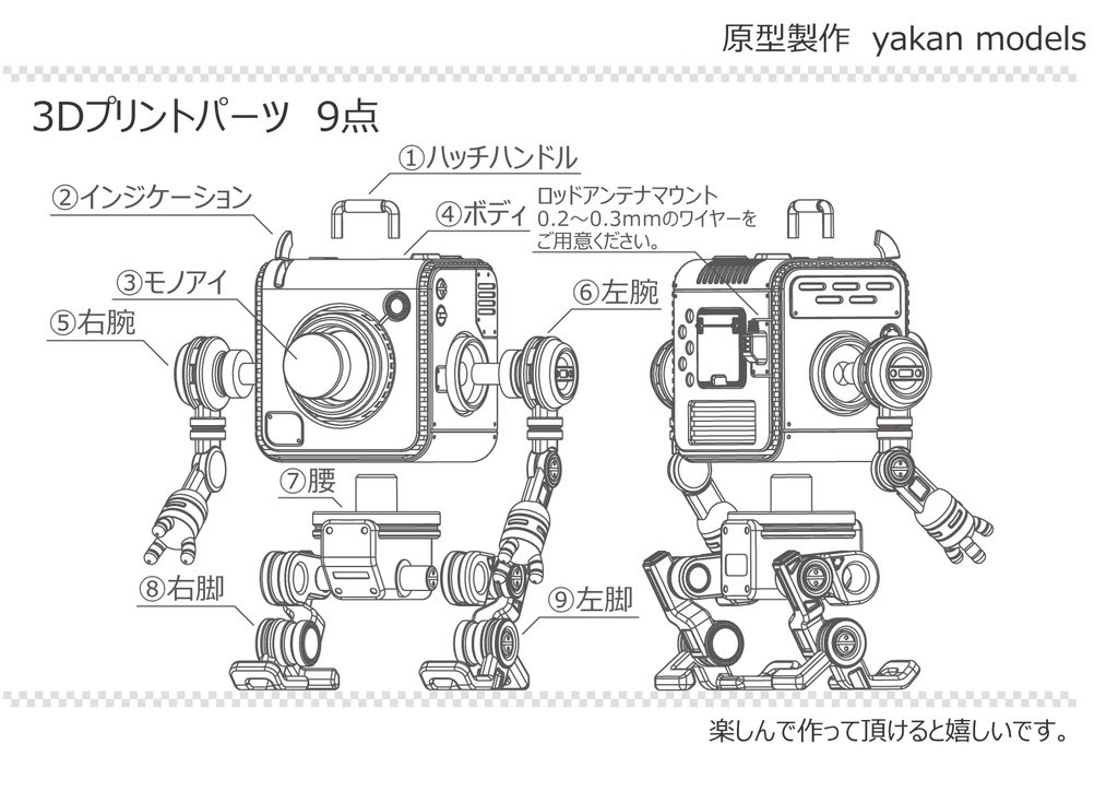 HAKOROBO 3Dプリントガレージキット Sサイズのみ