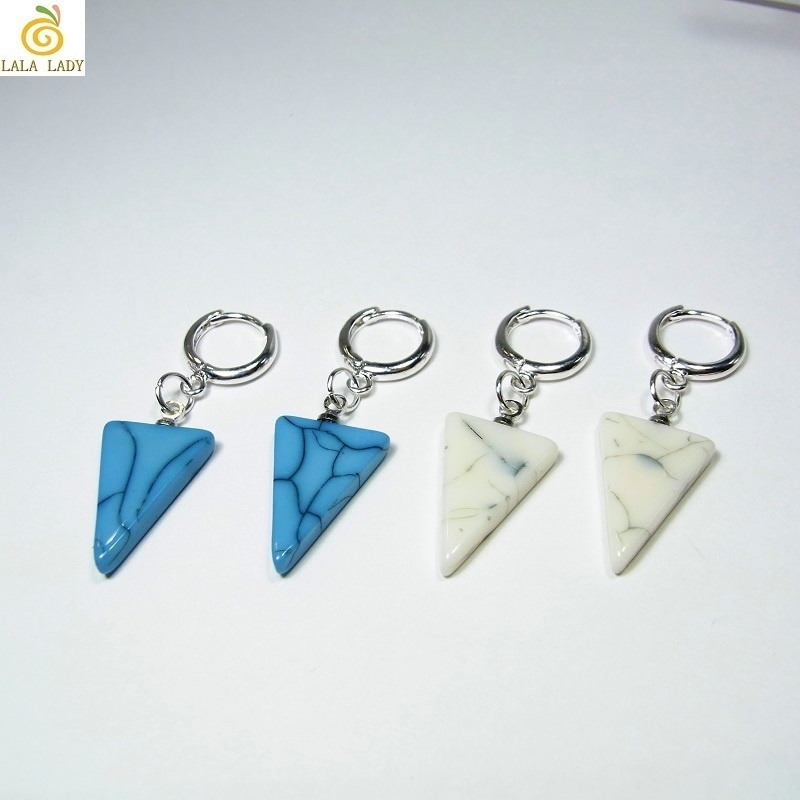 ピアス トライアングル ターコイズモチーフ ANGEL FACTORY◆lalalady-131