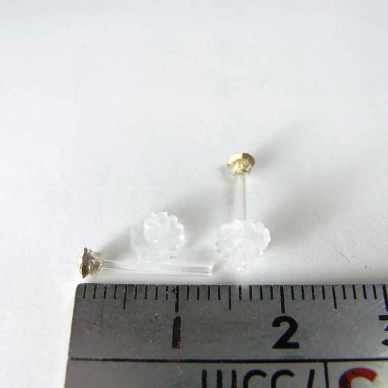 高品質 プレシオサ社製 3mm チェコクリスタル 樹脂製 ピアス ANGEL FACTORY◆lalalady-191