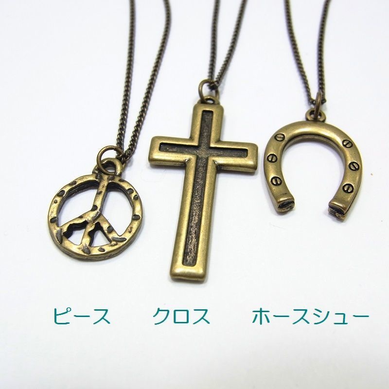 ネックレス ピース・クロス・ホースシューモチーフ ANGEL FACTOR◆lalalady-145
