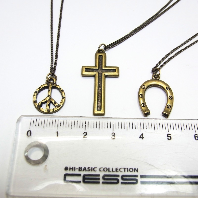 ネックレス ピース・クロス・ホースシューモチーフ ANGEL FACTOR◆lalalady-145