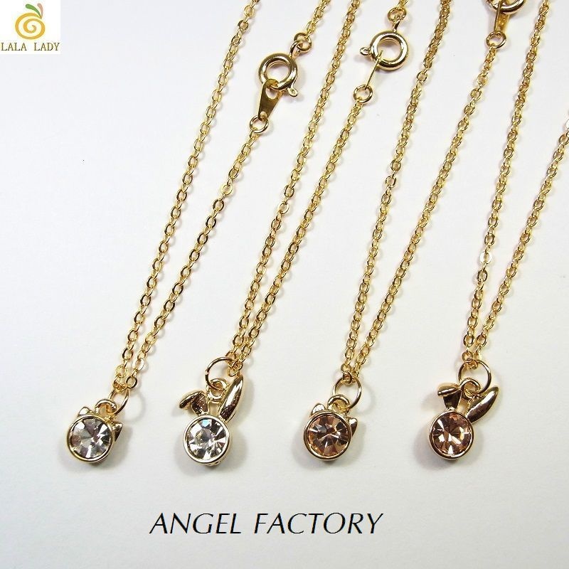 ネックレス キャット＆ラビットモチーフ ANGEL FACTOR◆lalalady-144
