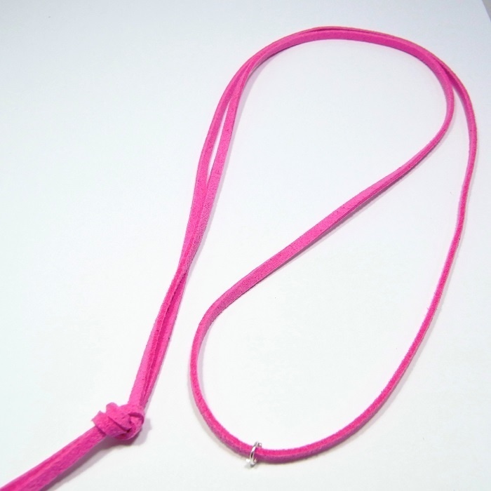 スエード合皮製◆カラフルロングネックレス 90cm 13カラー ◆lalalady-113