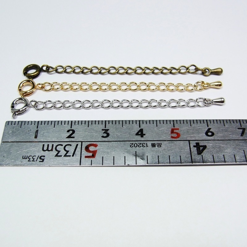 お得な2本セット!ネックレスチェーン延長アジャスター 2カラー(金古美完売)ANGEL FACTORY◆SL-1158