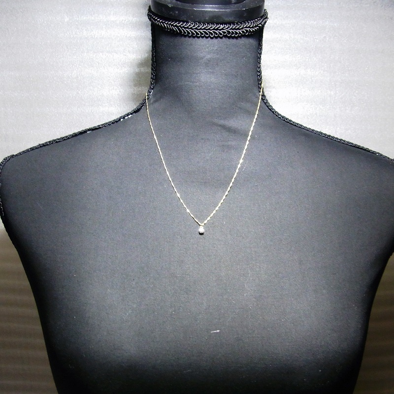 最高級鍍金 K16GP プレシオサ社製4mmクリスタル ネックレス ANGEL FACTORY◆lalalady-193