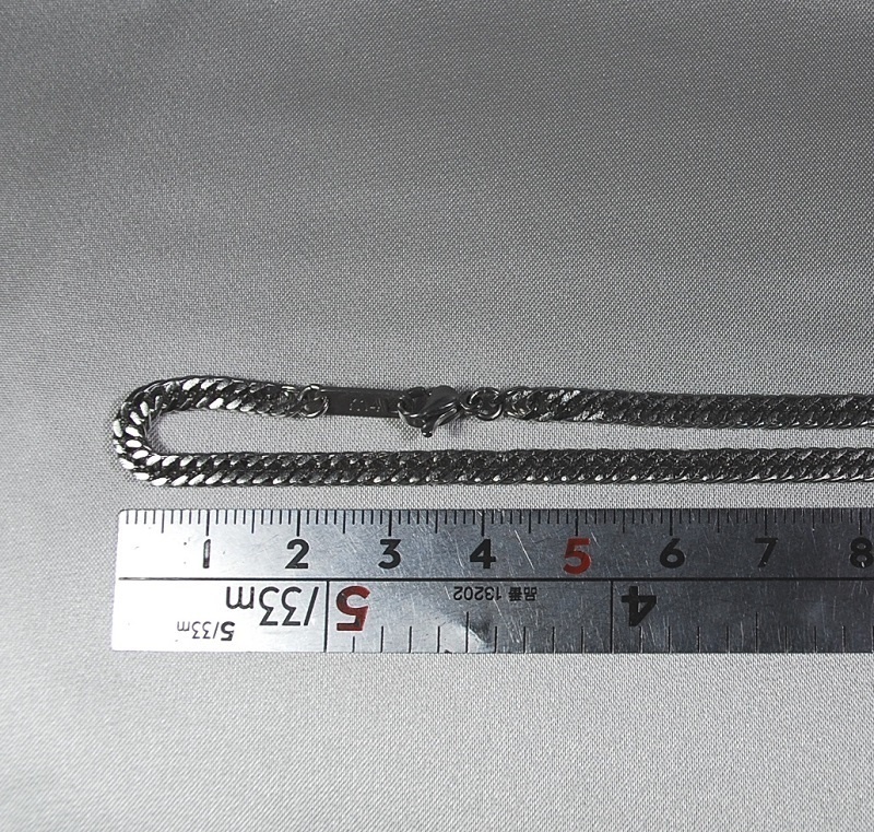 ステンレスネックレス 4mm 喜平ダブル編みチェーン ANGEL FACTORY lalalady-212