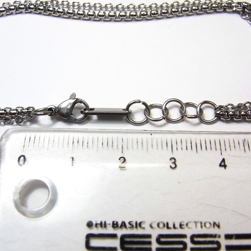 ブレスレット ステンレス製 2mmベネチアンチェーン&2mmあずき◆lalalady-159