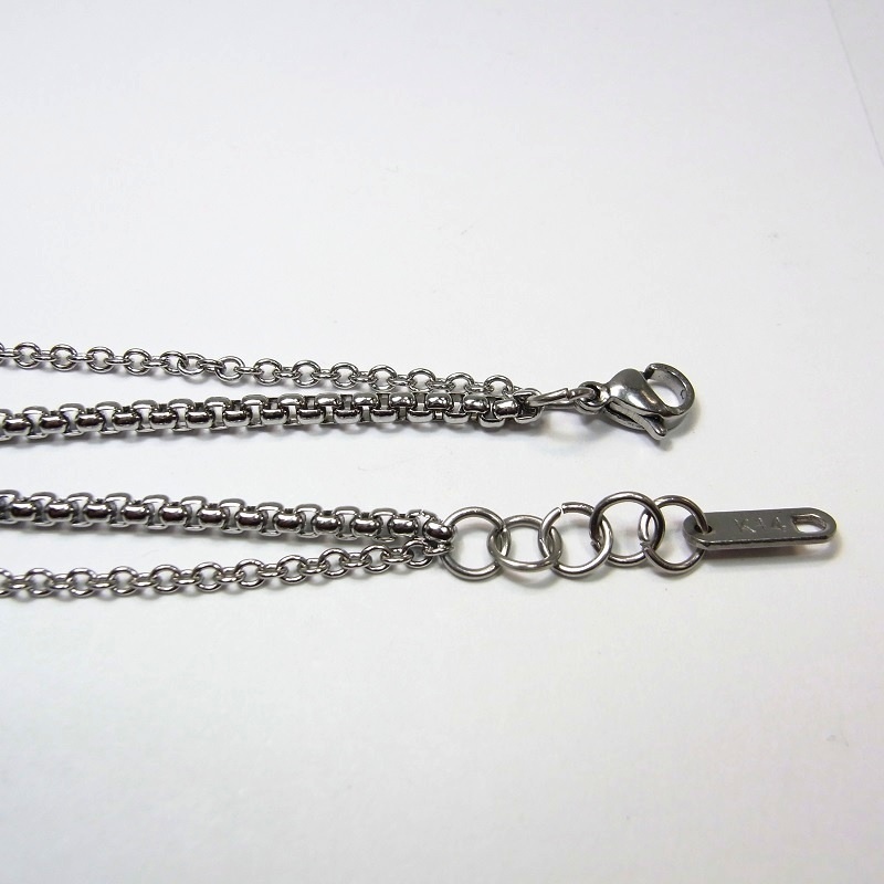 ブレスレット ステンレス製 2mmベネチアンチェーン&2mmあずき◆lalalady-159