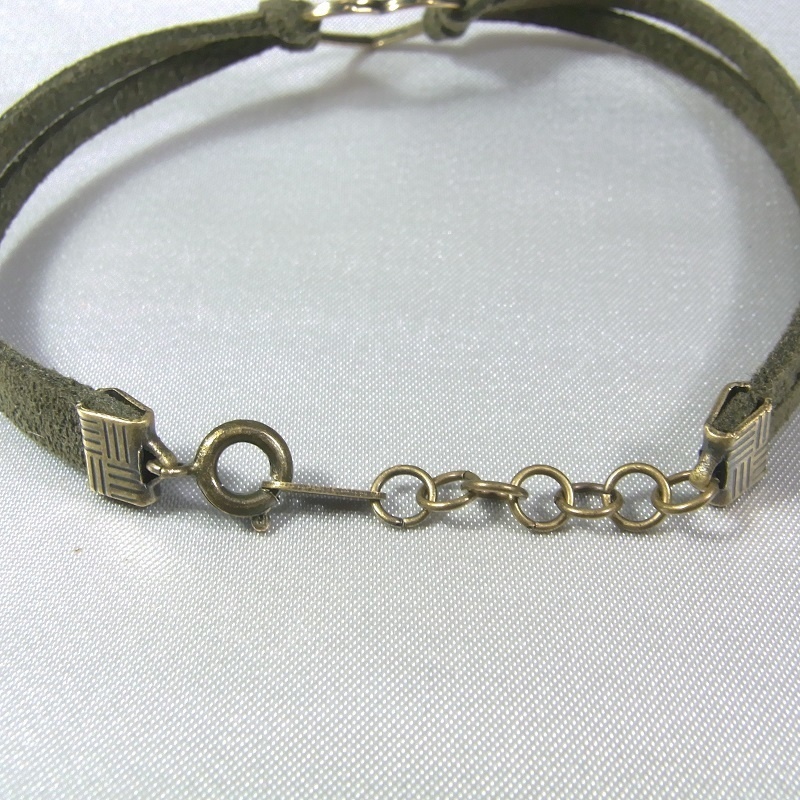 ブレスレット 13カラー スエード生地製 オープンハート lalalady-219