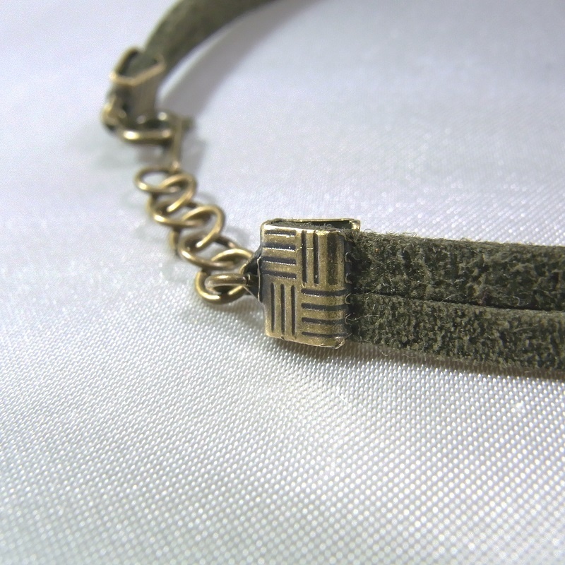 ブレスレット 13カラー スエード生地製 オープンハート lalalady-219