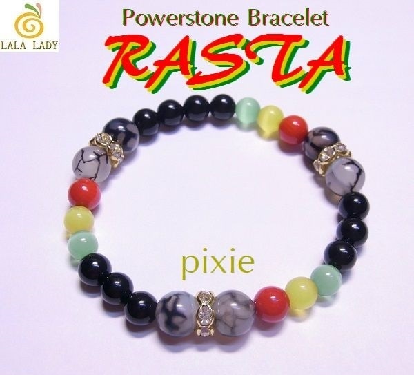 天然石 パワーストーン ブレスレット◆Pixie ラスタ◆lalalady-12