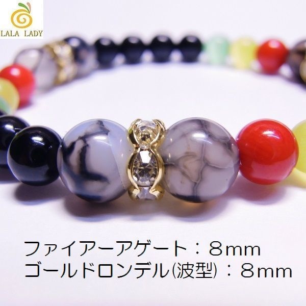 天然石 パワーストーン ブレスレット◆Pixie ラスタ◆lalalady-12