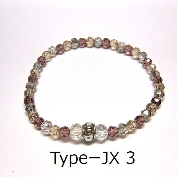 クリスタルガラスビーズ ブレスレット◆Pixie クリスタルミックス◆lalalady-68