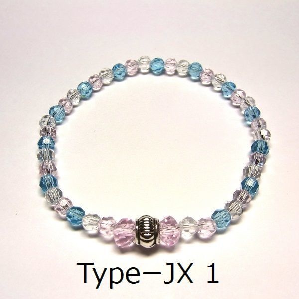 クリスタルガラスビーズ ブレスレット◆Pixie クリスタルミックス◆lalalady-68