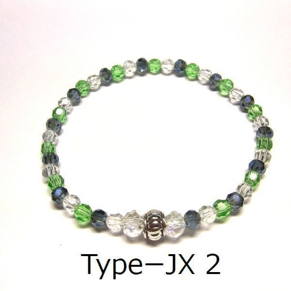 クリスタルガラスビーズ ブレスレット◆Pixie クリスタルミックス◆lalalady-68