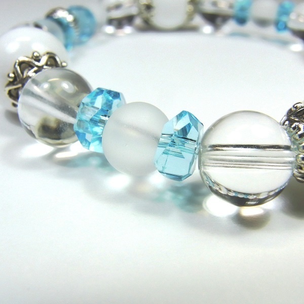 天然石 パワーストーン ブレスレット◆Pixie ホワイトウォーター◆lalalady-89