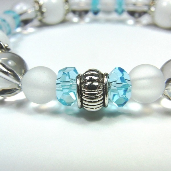 天然石 パワーストーン ブレスレット◆Pixie ホワイトウォーター◆lalalady-89