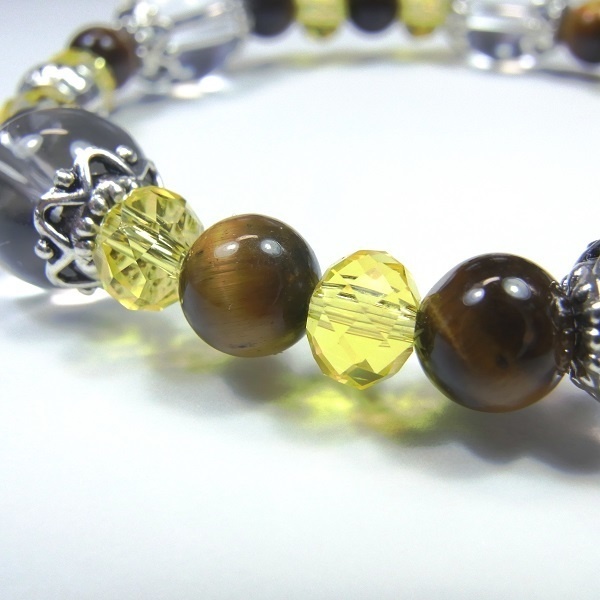 天然石 パワーストーン ブレスレット◆Pixie イエローアイ◆lalalady-87