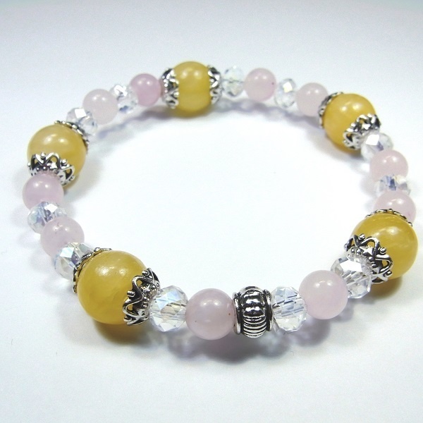 天然石 パワーストーン ブレスレット◆Pixie ピンクハート◆lalalady-82