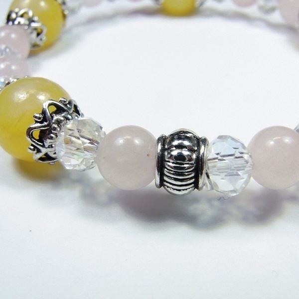 天然石 パワーストーン ブレスレット◆Pixie ピンクハート◆lalalady-82