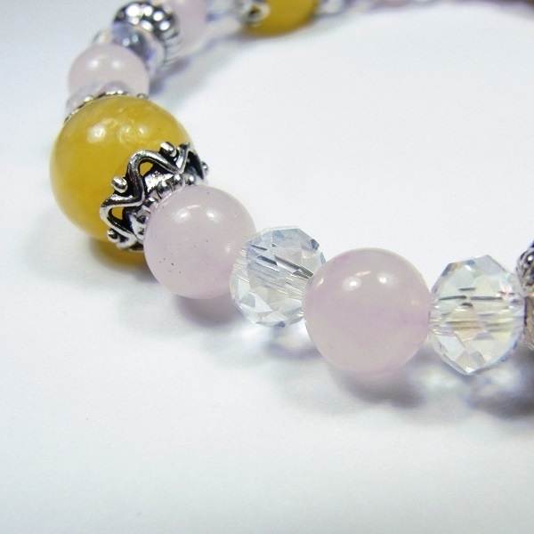 天然石 パワーストーン ブレスレット◆Pixie ピンクハート◆lalalady-82