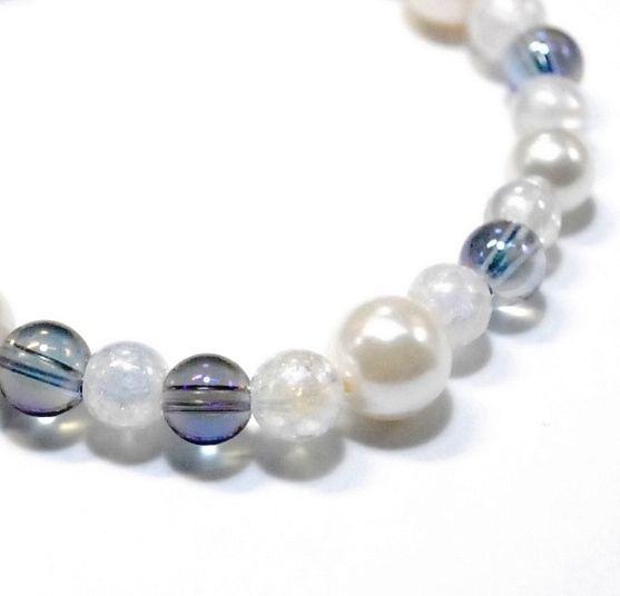 天然石 パワーストーン ブレスレット◆Pixie シャインパール◆lalalady-80