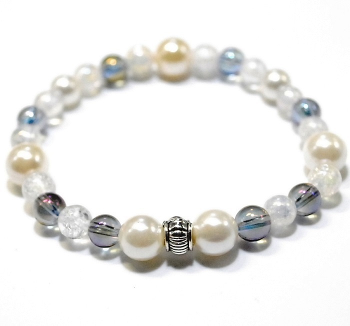 天然石 パワーストーン ブレスレット◆Pixie シャインパール◆lalalady-80