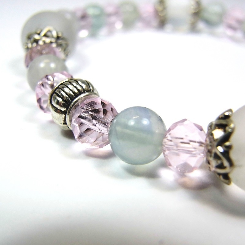 天然石 パワーストーン ブレスレット◆Ver.G クリスタル・フローライト◆lalalady-99