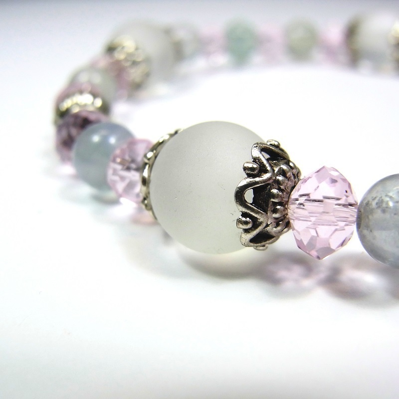 天然石 パワーストーン ブレスレット◆Ver.G クリスタル・フローライト◆lalalady-99