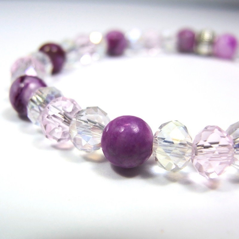 天然石 パワーストーン ブレスレット◆Pixie Ver.R チャロアイト(染め)◆lalalady-97