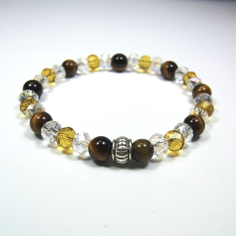 天然石 パワーストーン ブレスレット◆Pixie Ver.R タイガーアイ◆lalalady-95