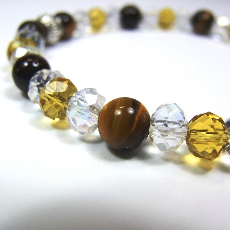 天然石 パワーストーン ブレスレット◆Pixie Ver.R タイガーアイ◆lalalady-95