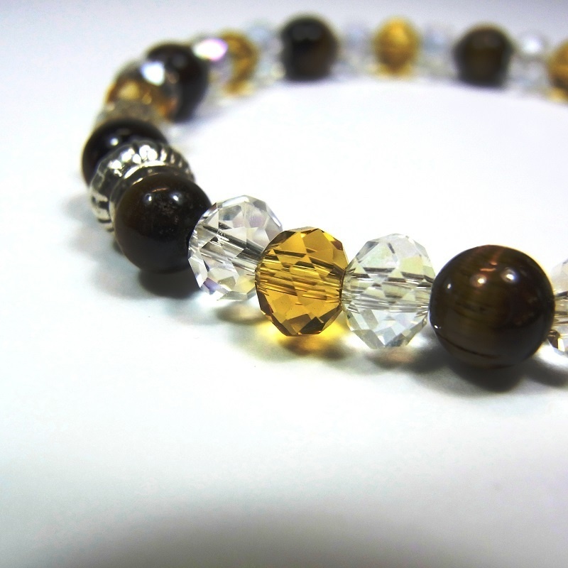 天然石 パワーストーン ブレスレット◆Pixie Ver.R タイガーアイ◆lalalady-95