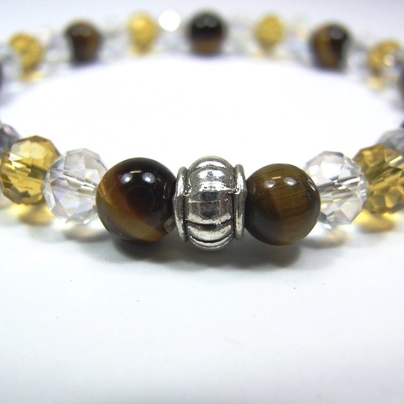 天然石 パワーストーン ブレスレット◆Pixie Ver.R タイガーアイ◆lalalady-95