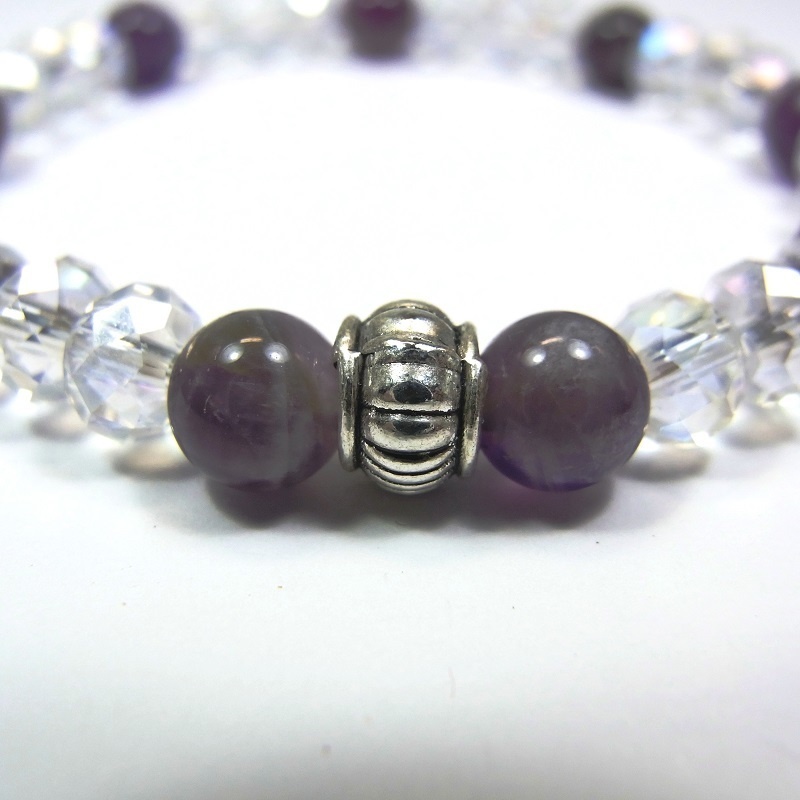 天然石 パワーストーン ブレスレット◆Pixie Ver.R アメジスト◆lalalady-94