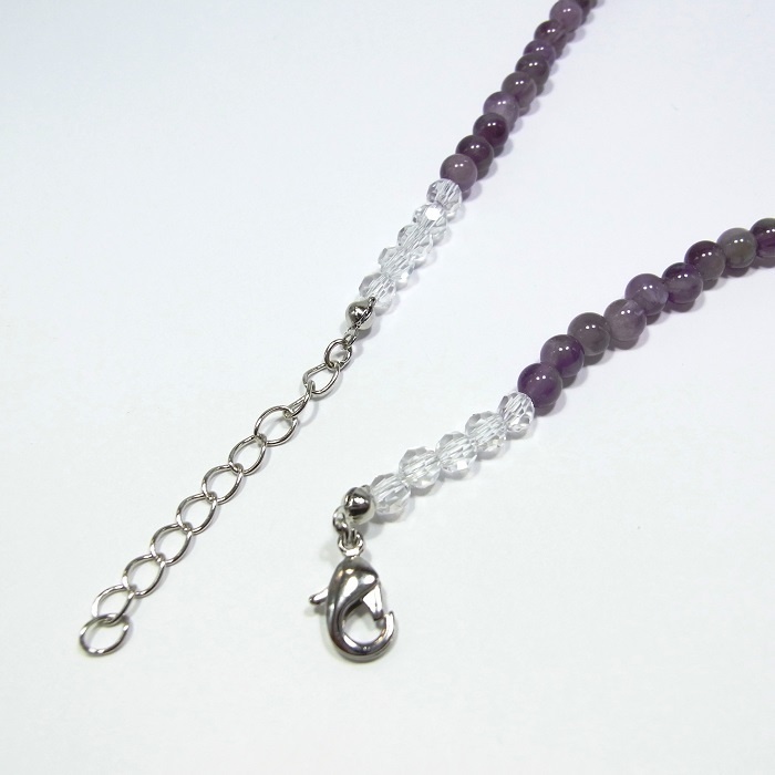 天然石 パワーストーン◆恋愛運◆Pixie ハートネックレス アメジスト◆lalalady-104
