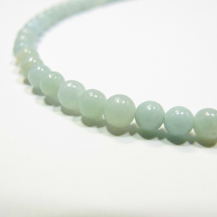 天然石 パワーストーン◆全体運◆ハートネックレス アマゾナイト◆lalalady-108