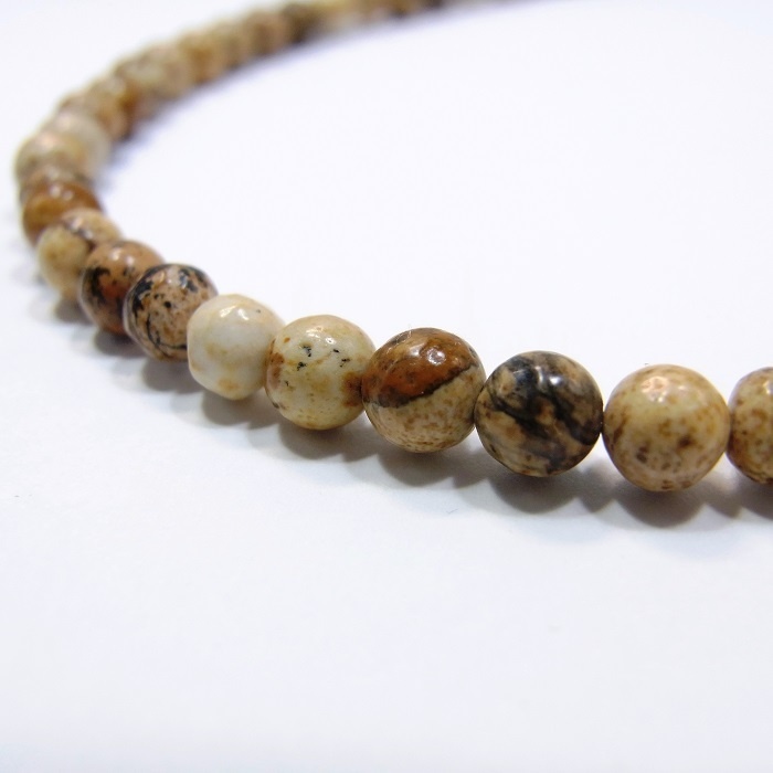 天然石 パワーストーン◆全体・勝負運◆ハートネックレス ピクチャージャスパー◆lalalady-106