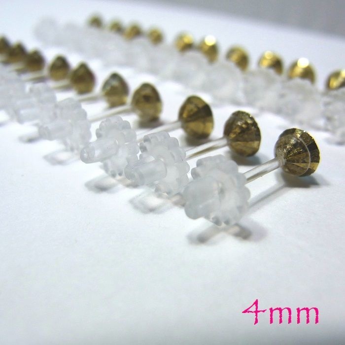 自由に選べる5セット(10個入り)樹脂製スタッドピアス 4mm アクリルストーン 13カラー lalalady-233